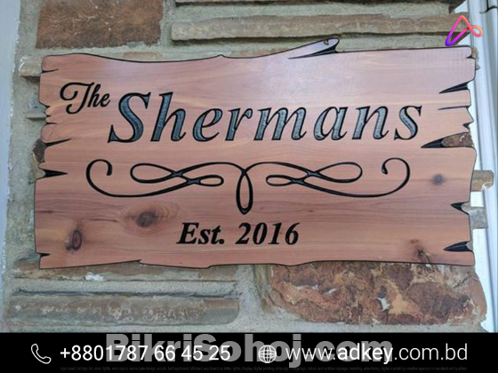 Wood Name Plates Advertising in Dhaka Bangladesh